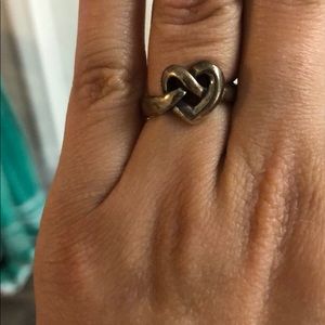 James Avery knotted heart ring
